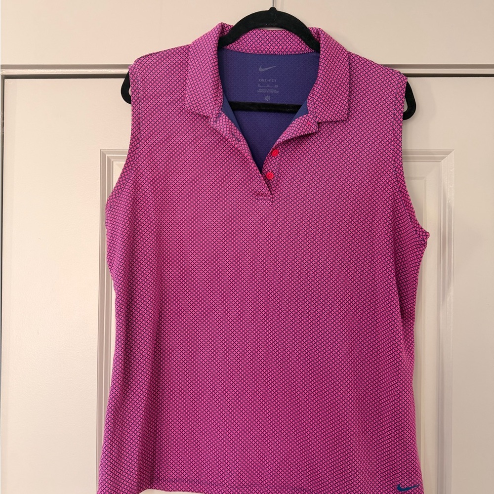 Nike Women's Purple Sleeveless Polo Tank